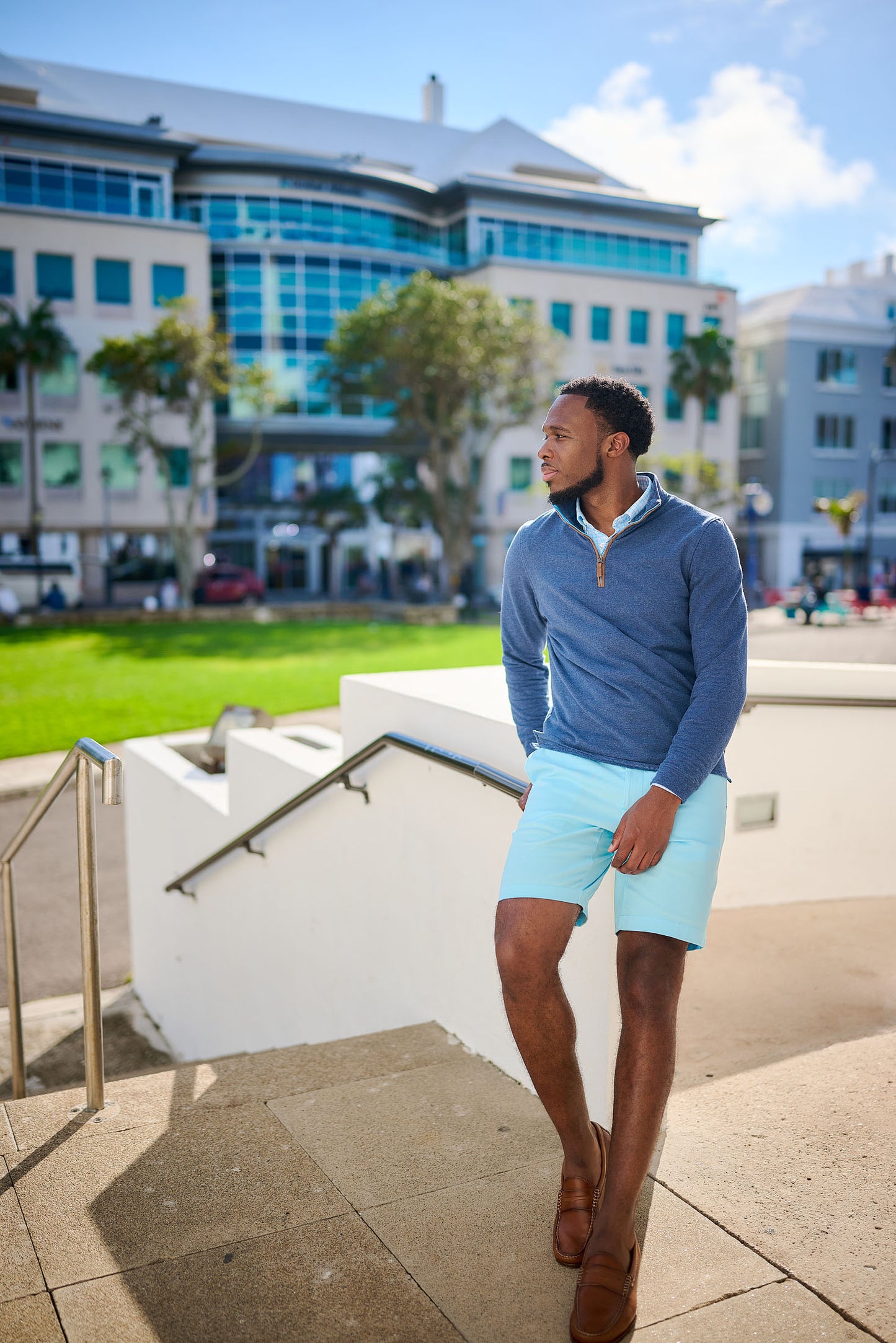 TABS Men's 1/4 Zip Pullover - Salty Navy