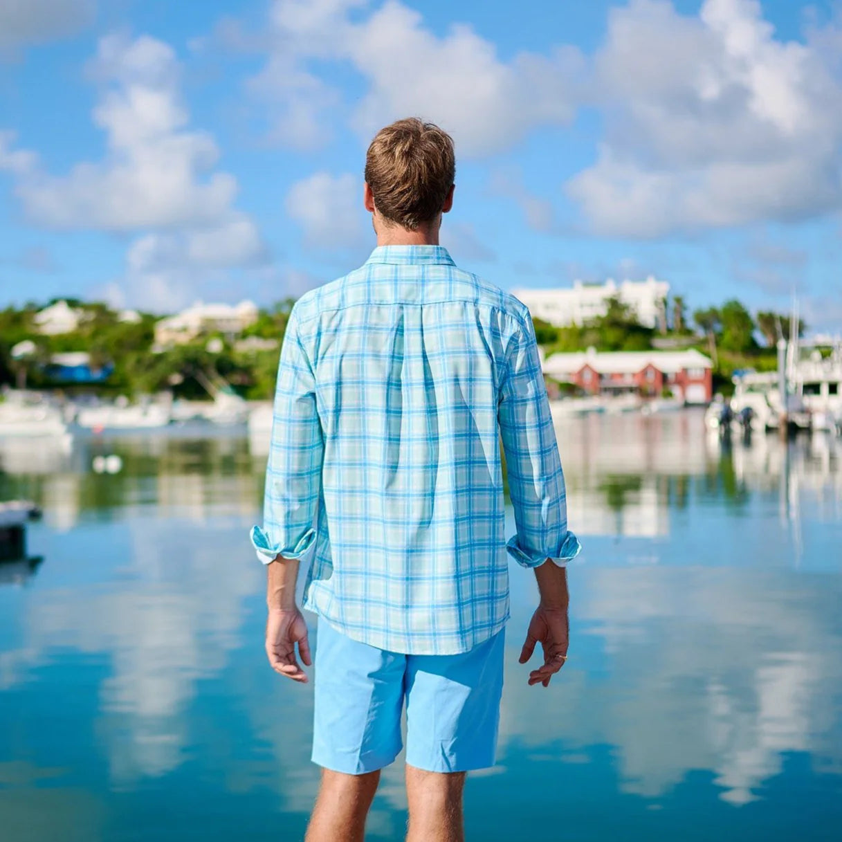 TABS Men's Button Up Checked Shirt - Palm Lane