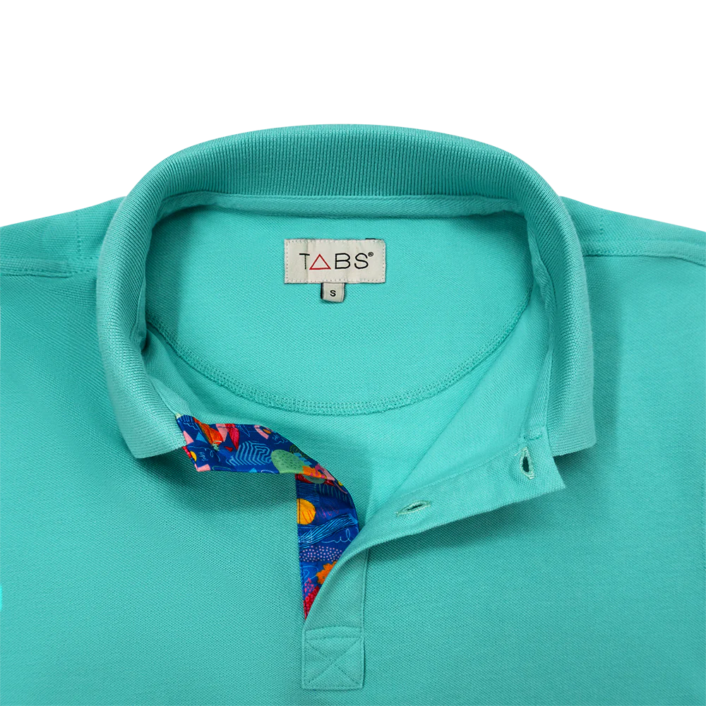 Men's Cotton Polo - Lagoon Green