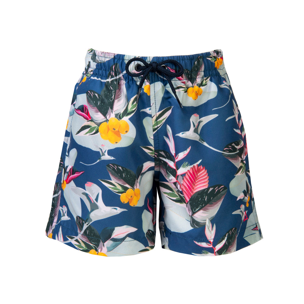 Kids' Swim Trunks ♻️ Longtails & Loquats - Navy