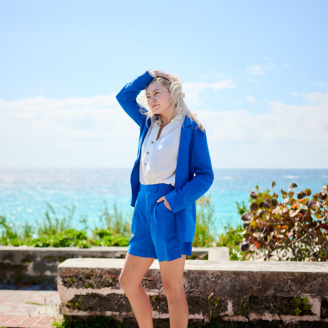 Women's Tencel Bay Blazer - Atlantic Blue