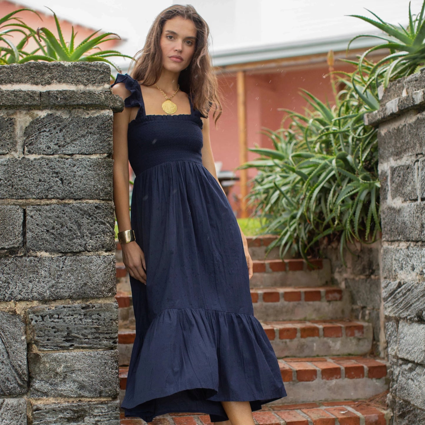 Marea Sasco Dress - Navy