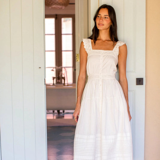 Marea Frida Dress - Shell Schiffli