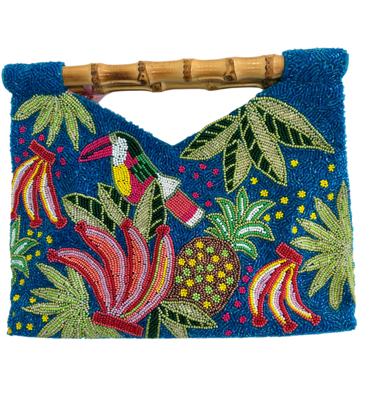 Tiana Design Bamboo Clutch - Pineapple