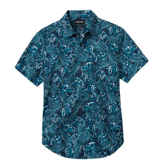 Bonobos Riviera Shirt - Navy Tropical Cats