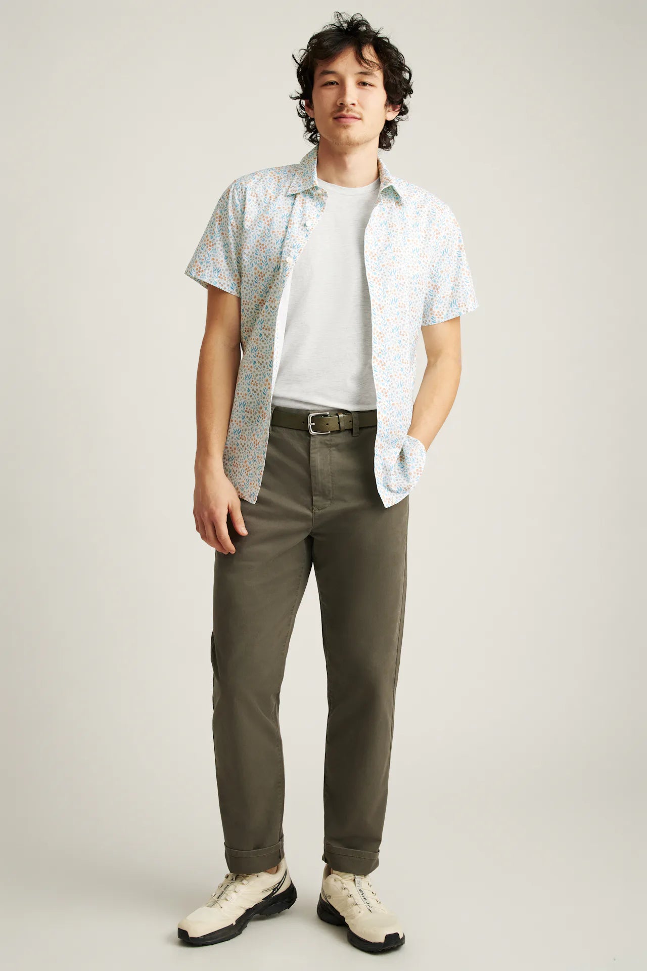 Bonobos Riviera Shirt - Brown Blue Garden