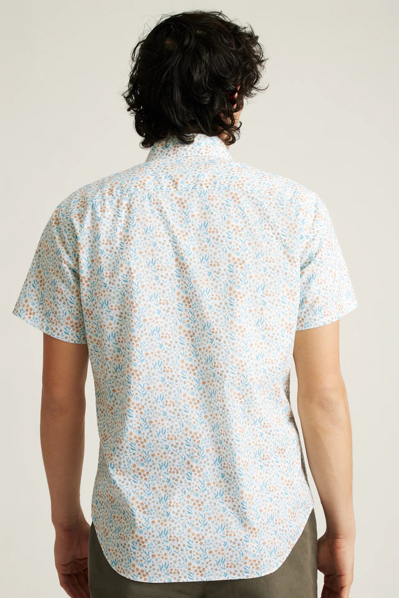 Bonobos Riviera Shirt - Brown Blue Garden