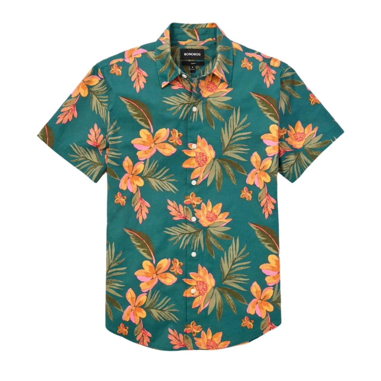 Bonobos Riviera Shirt - Teal Sunset Floral