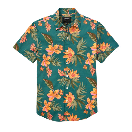 Bonobos Riviera Shirt - Teal Sunset Floral