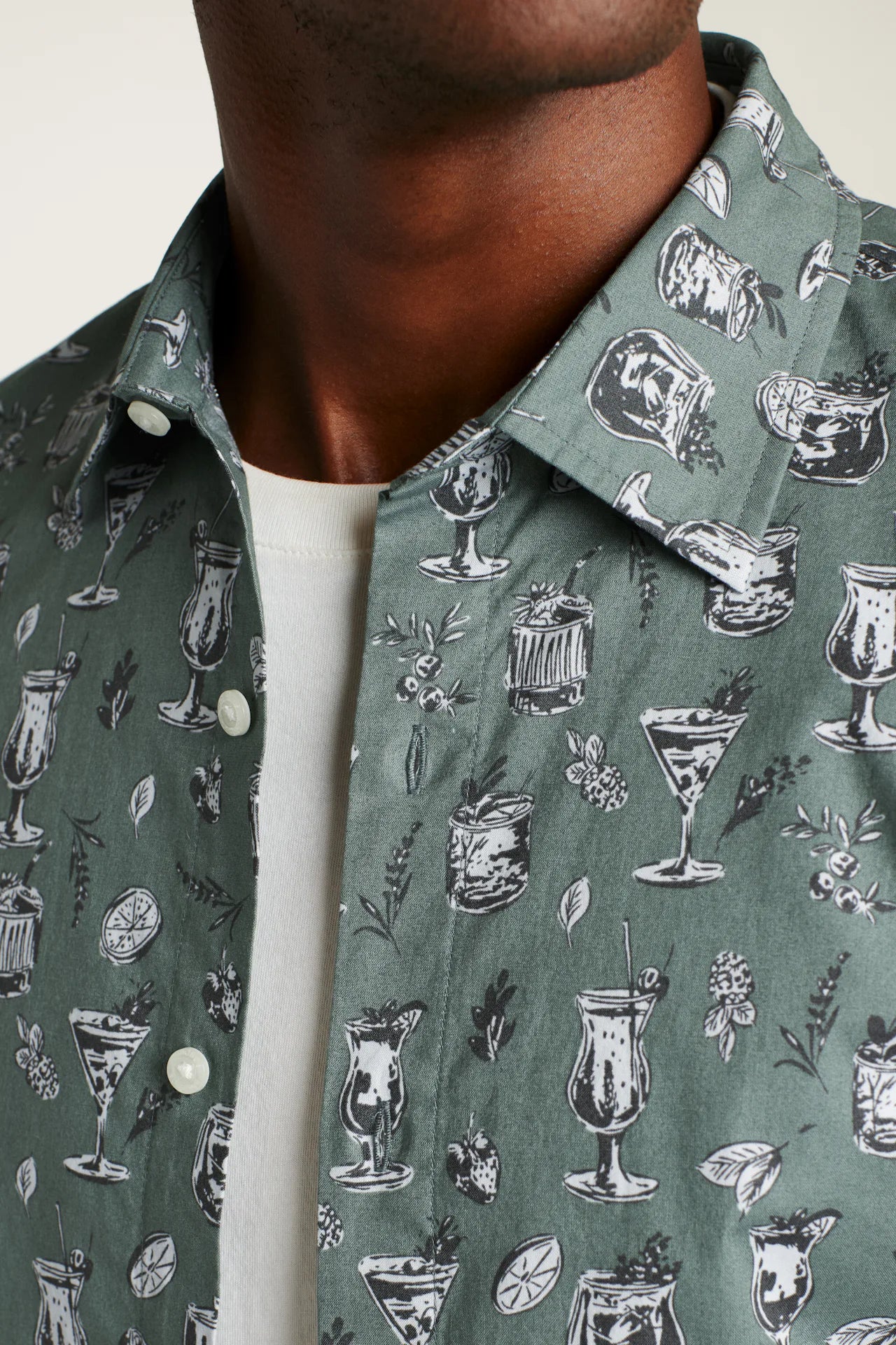 Bonobos Riviera Shirt - Green Tiki Bar