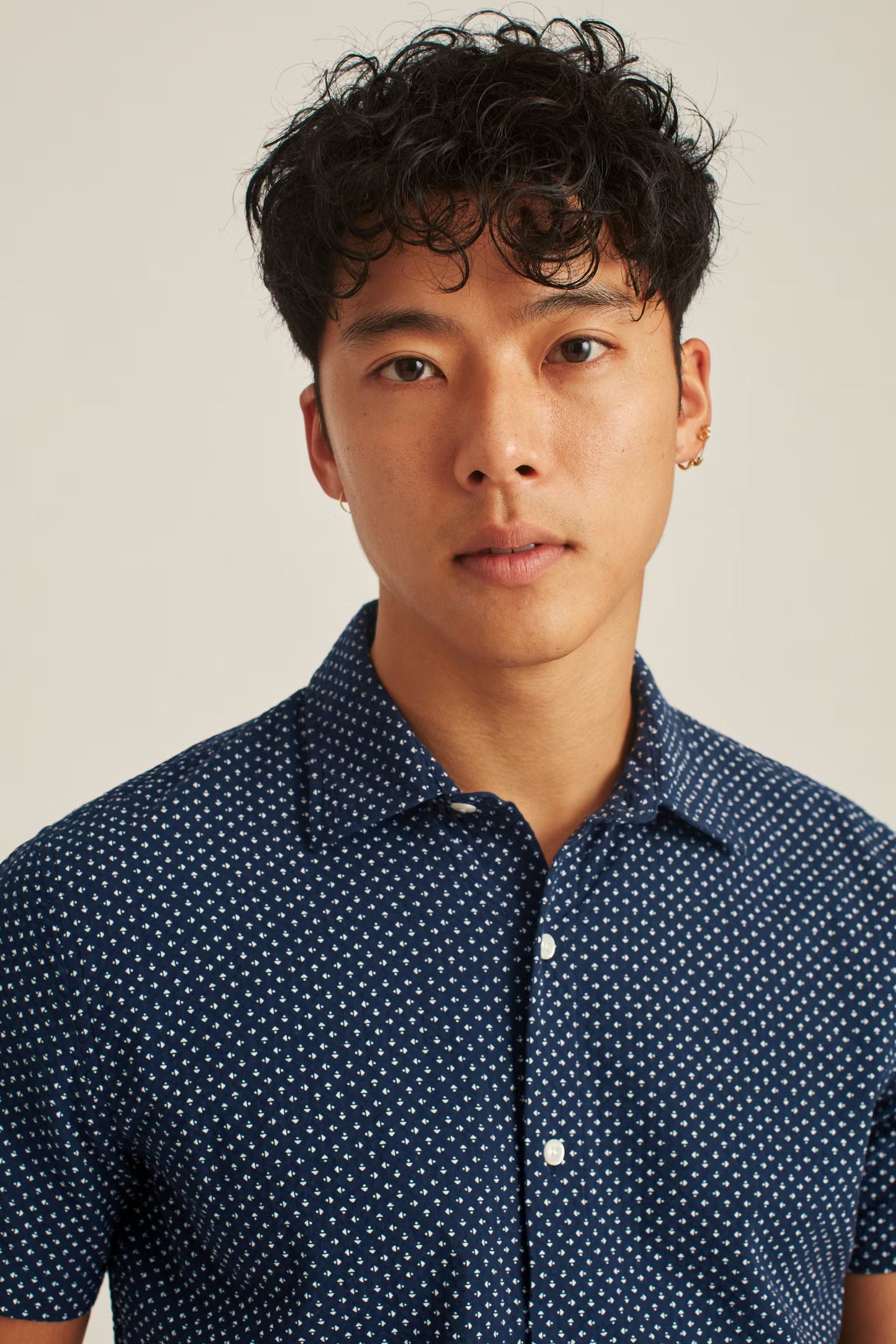Bonobos Riviera Shirt - Navy Beckbury Geo