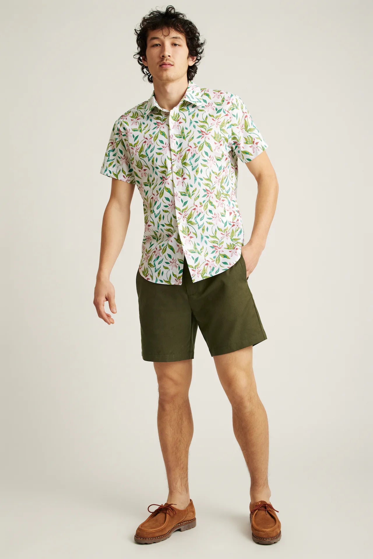 Bonobos Riviera Shirt - Olive Rose Garden