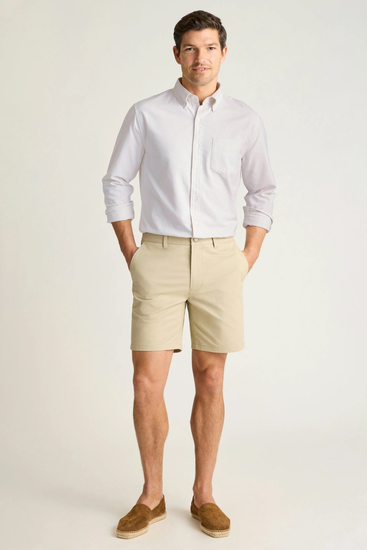 Bonobos Everyday Oxford Shirt - Khaki Chelsea Stripe
