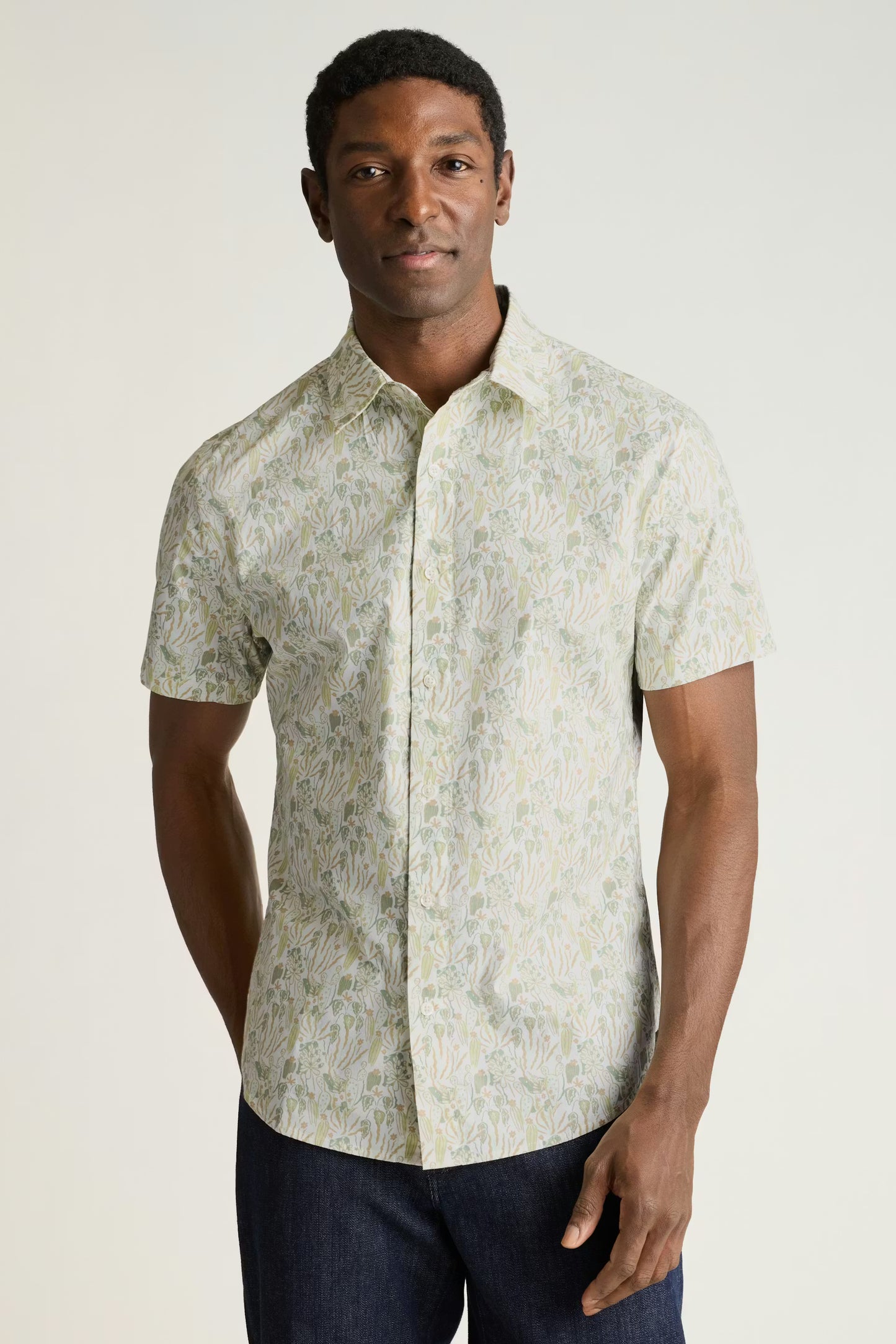 Bonobos Riviera Shirt - Green Cactus Scene