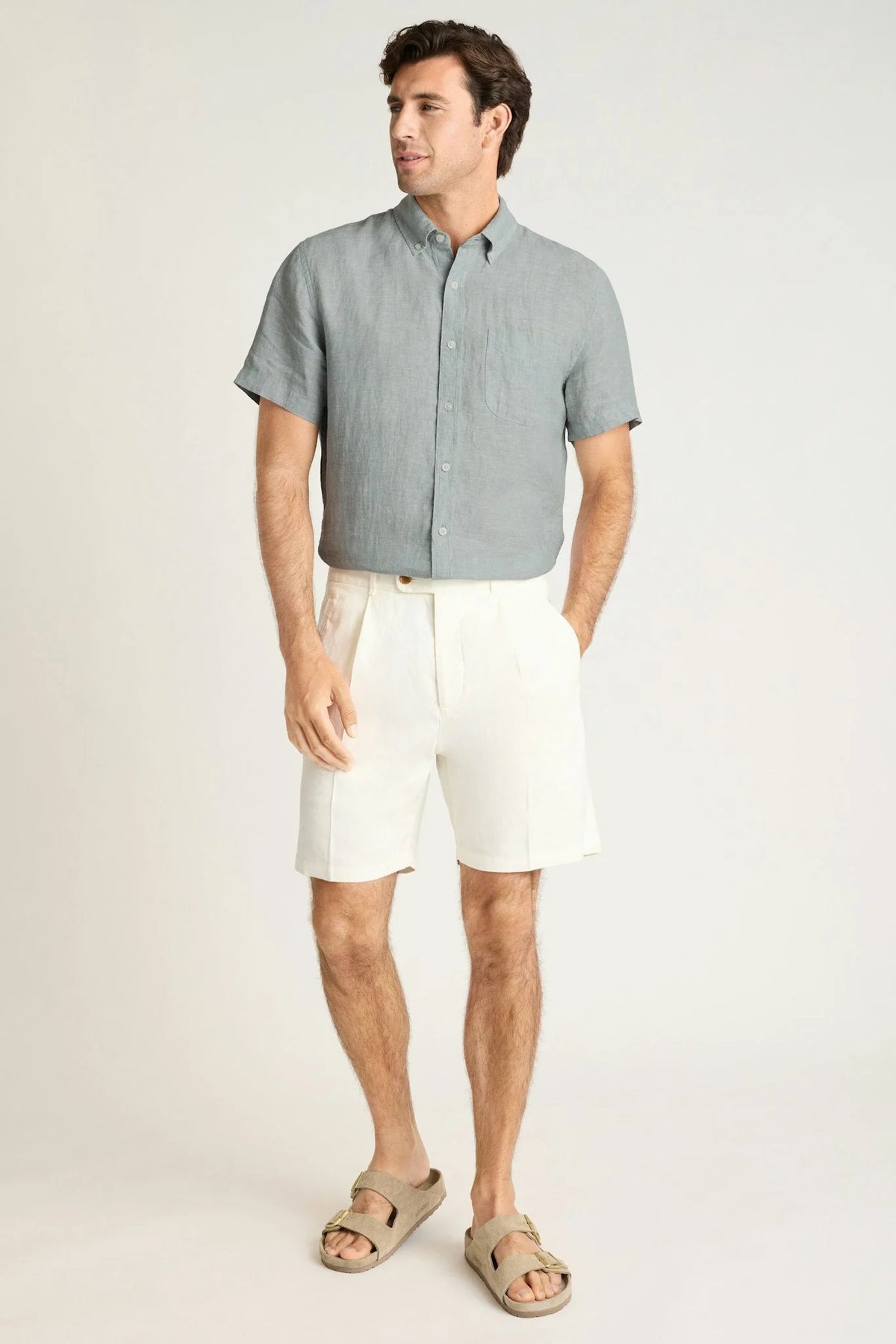Bonobos Montauk Shirt - Solid Linen Green