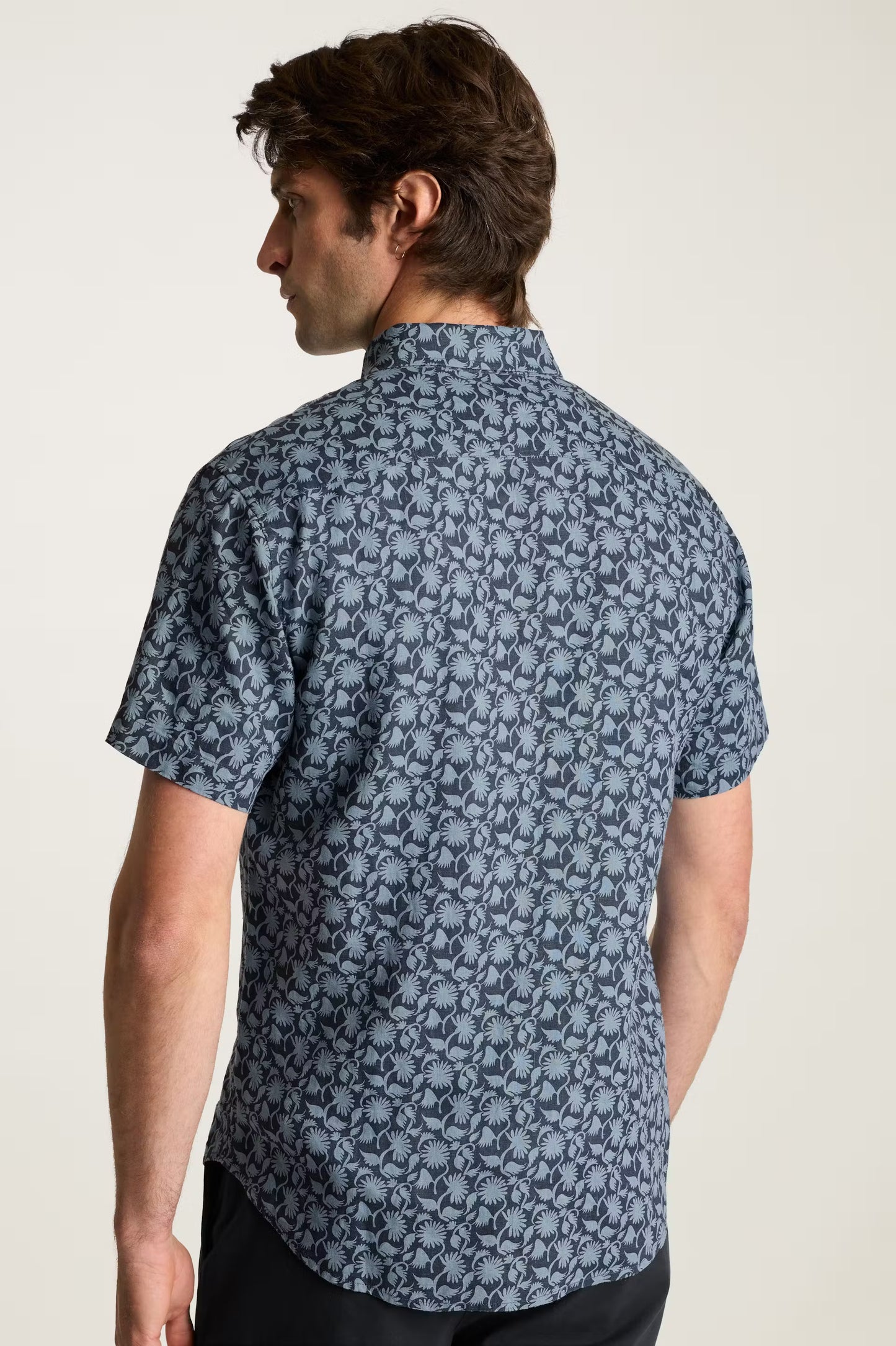 Bonobos Riviera Linen Shirt - Navy Floral