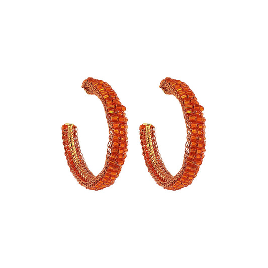Lavish Maya Hoops - Orange