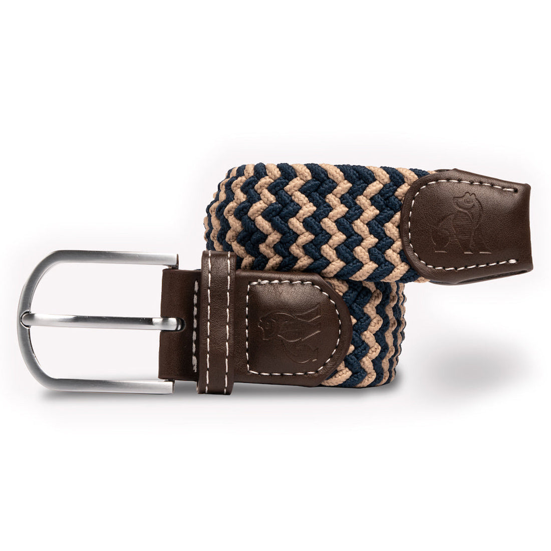 Swole Panda Belt - Beige & Blue ZigZag