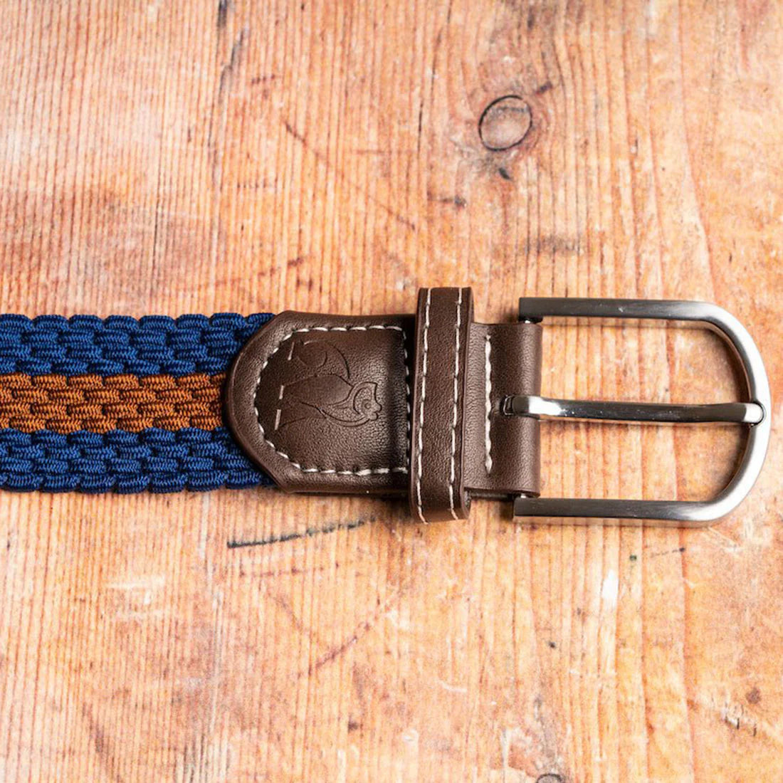 Swole Panda Belt - Blue & Brown Stripe