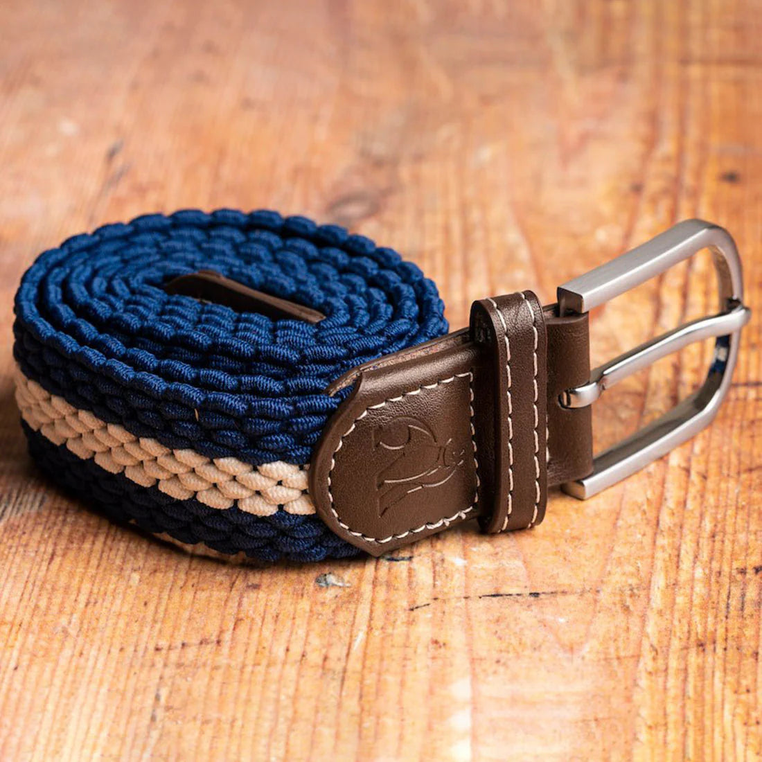 Swole Panda Belt - Blue & White Stripe