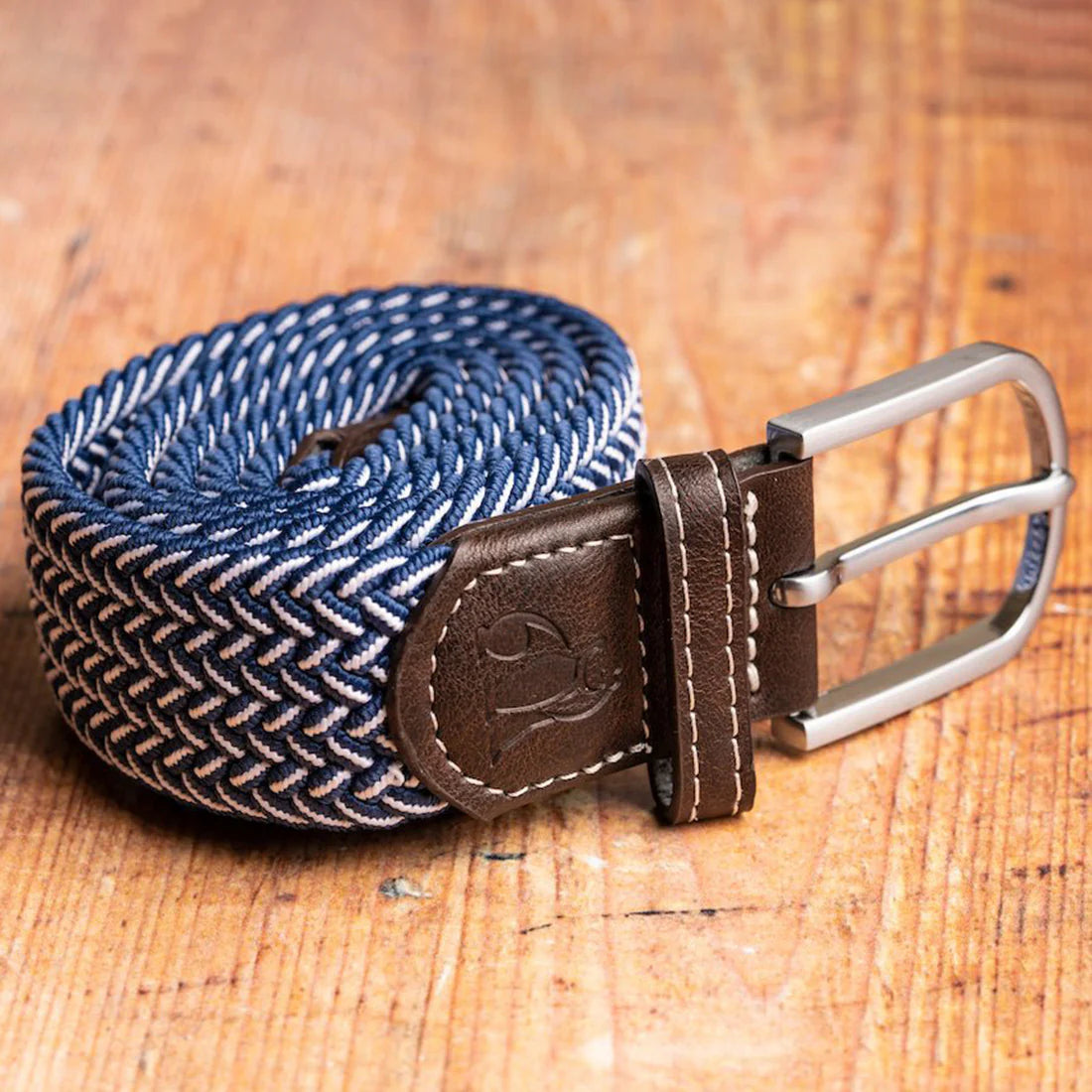 Swole Panda Belt - Navy & White Fine Weave