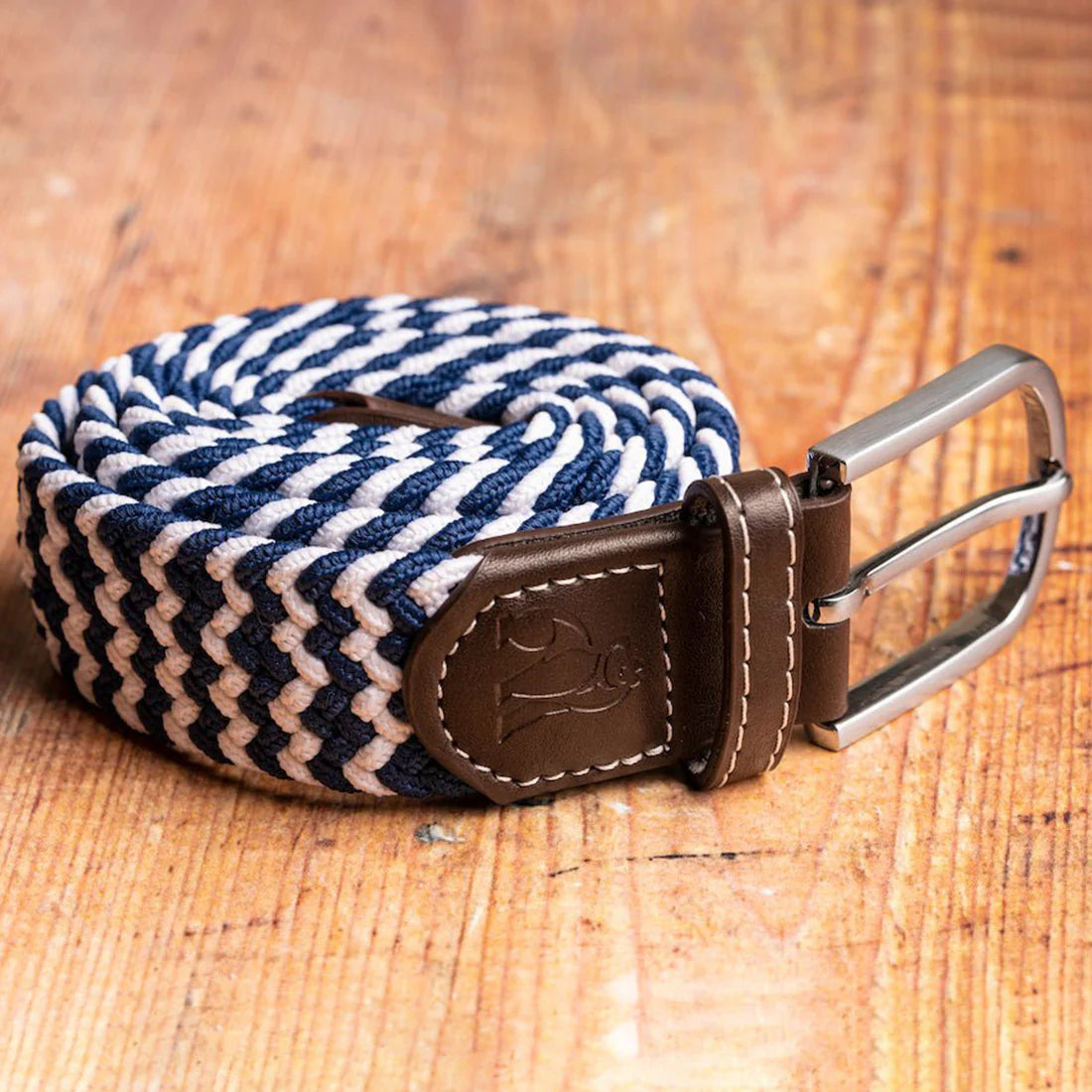 Swole Panda Belt - Navy & White Zigzag