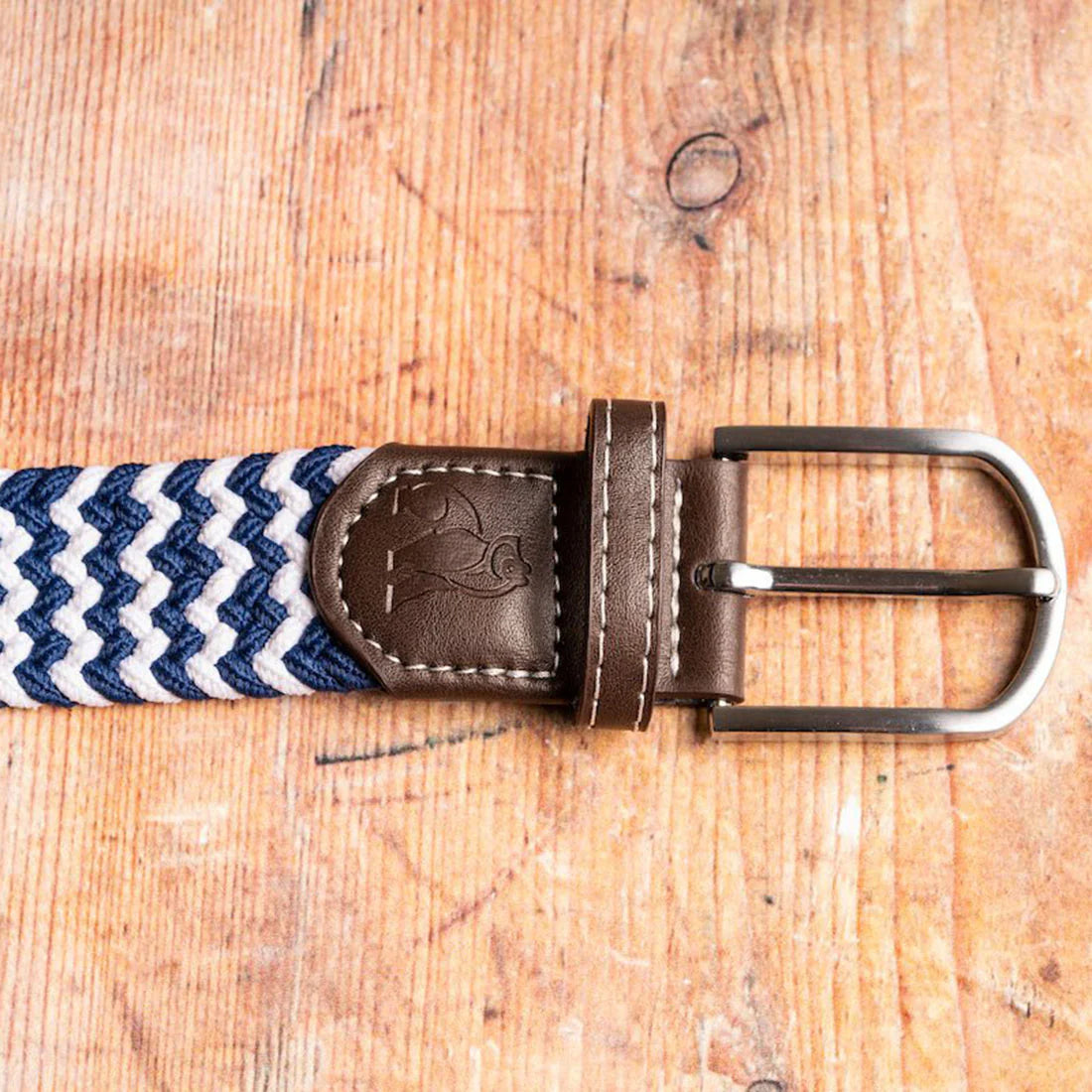 Swole Panda Belt - Navy & White Zigzag