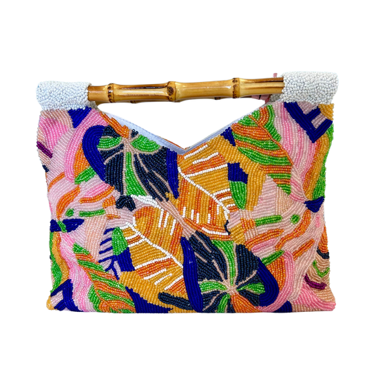 Tiana Design Bamboo Clutch - Leaves