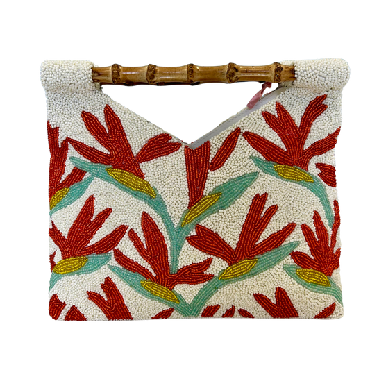 Tiana Design Bamboo Clutch - Bird Of Paradise