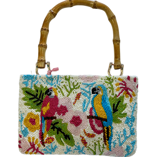 Tiana Design Bamboo Purse - Parrots