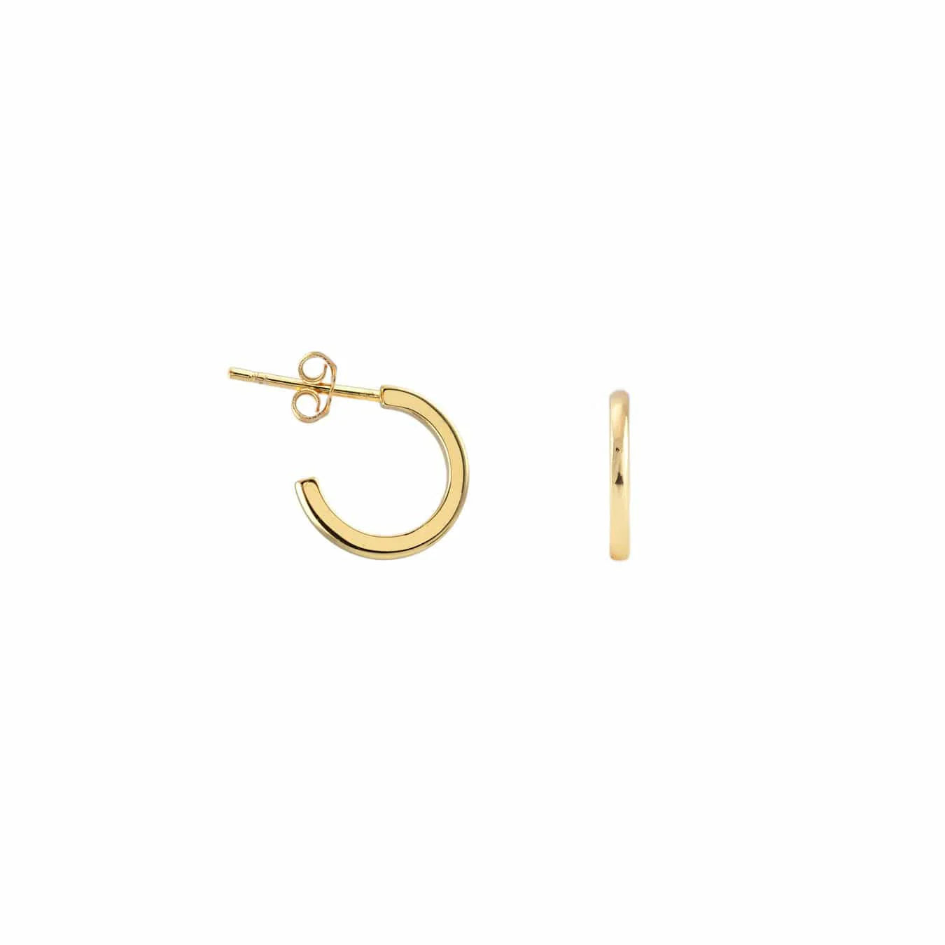 Kris Nations - Classic Huggie Hoop Earrings - 18K Gold Vermeil