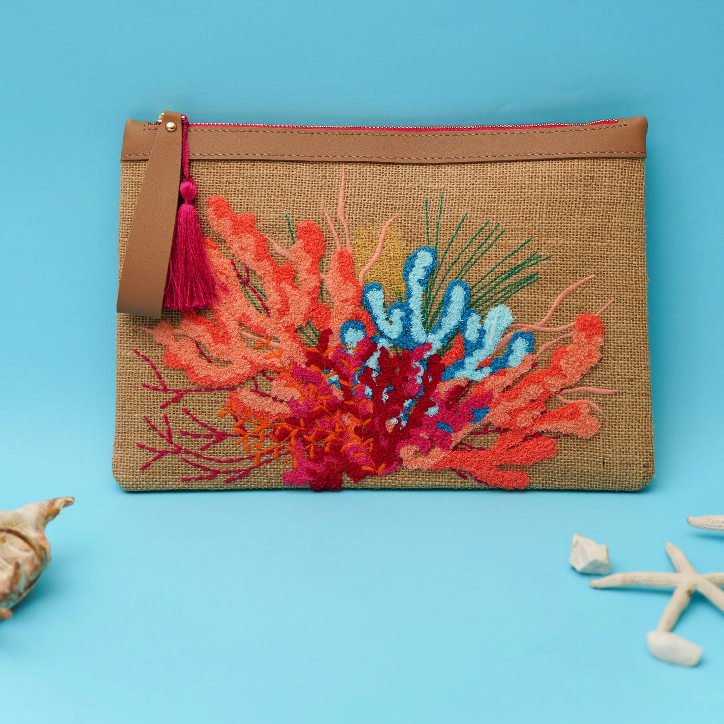 Eyna Co. Clutch - Multi Coral