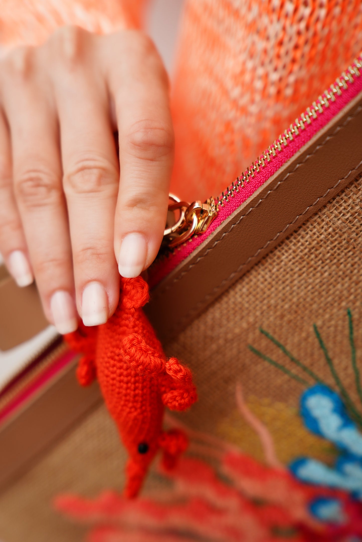 Eyna Co. Clutch - Multi Coral