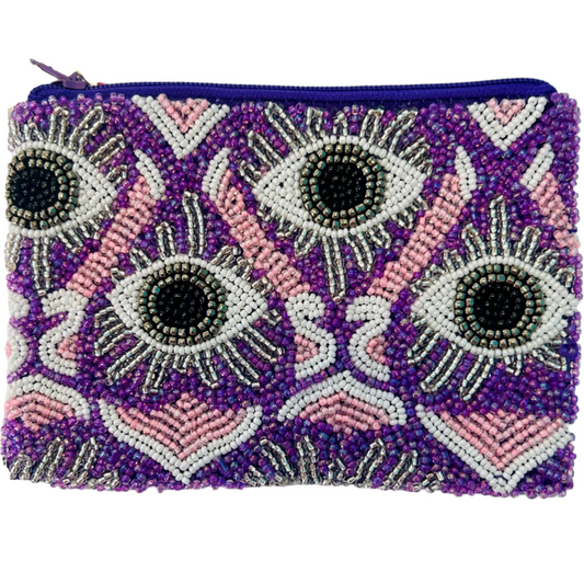 Tiana Design Leaves Coin Purse - Evil Eye