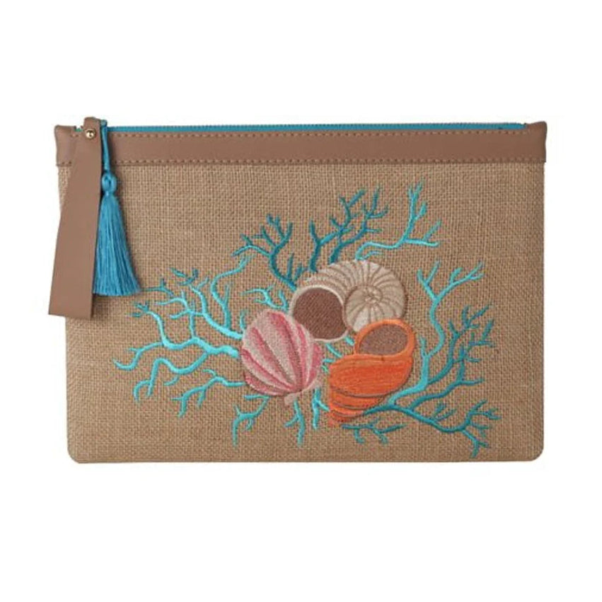 Eyna Co. Clutch - Turquoise Coral