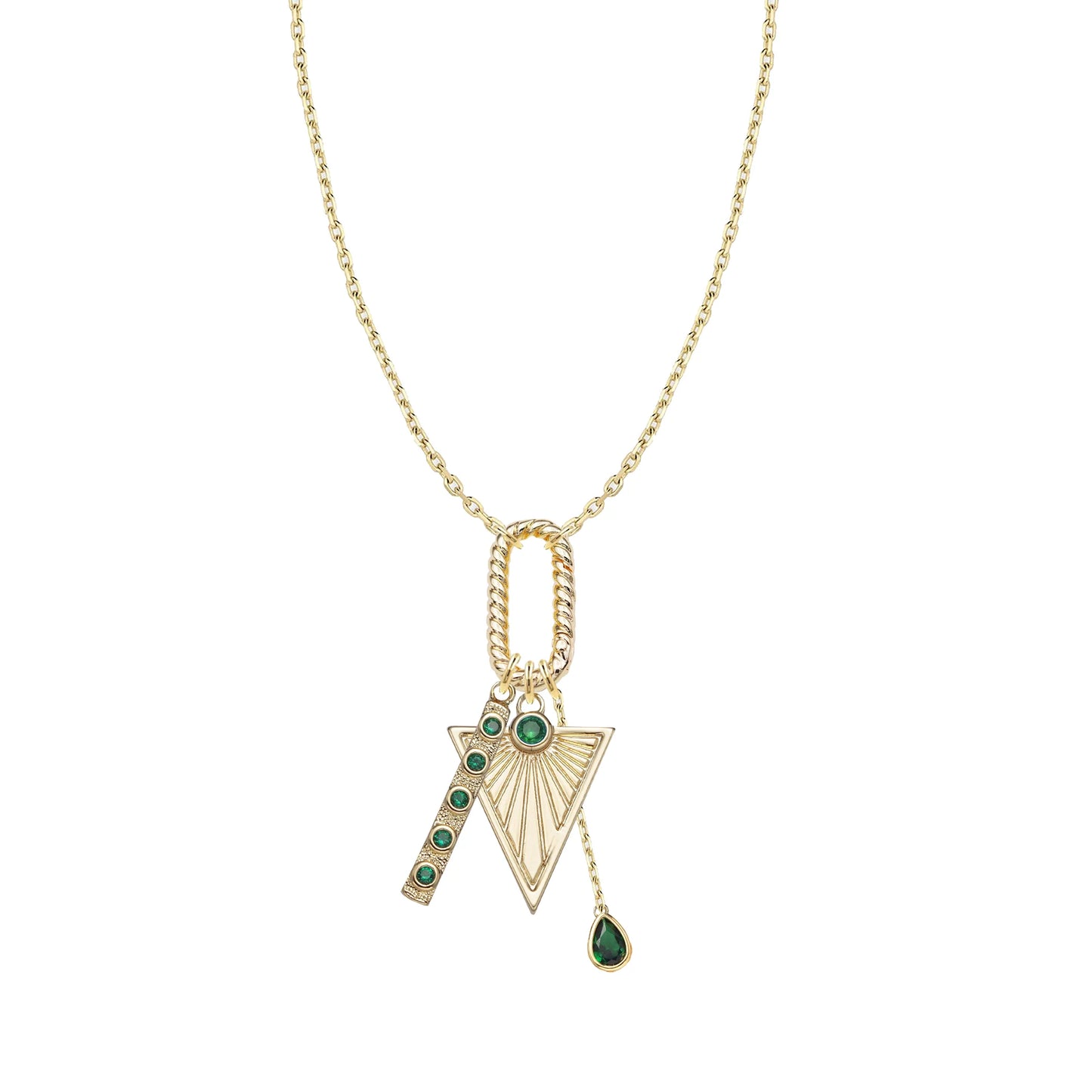 Adriana Pappas Necklace - Green Geo