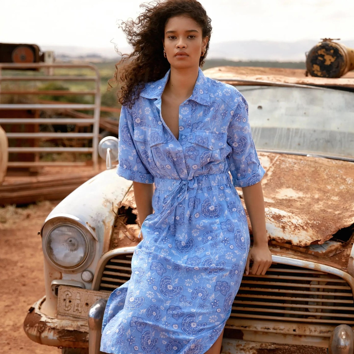 Miss June Marlo Dress - Blue