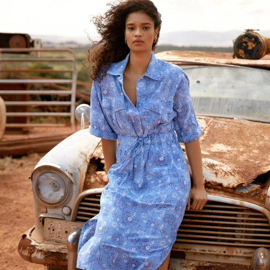 Miss June Marlo Dress - Blue