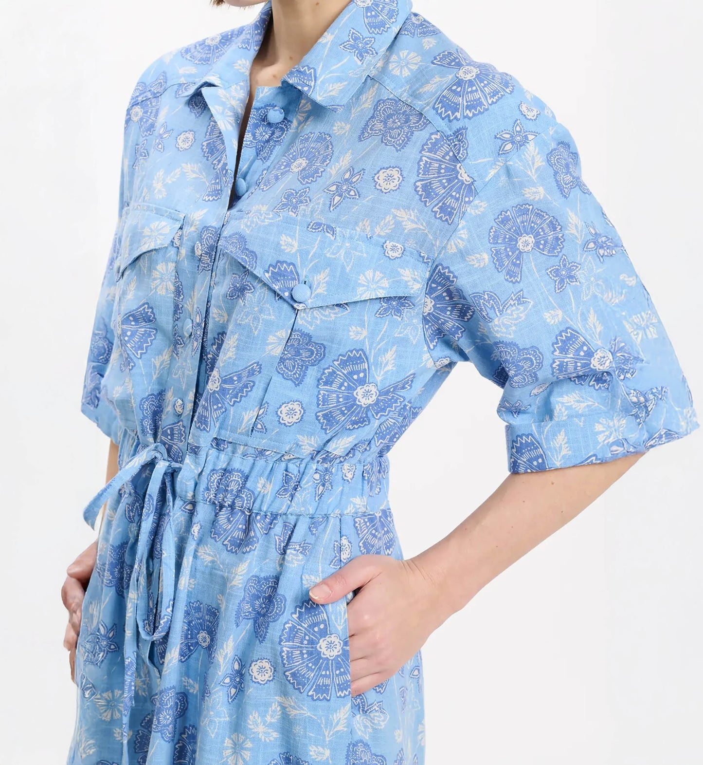 Miss June Marlo Dress - Blue