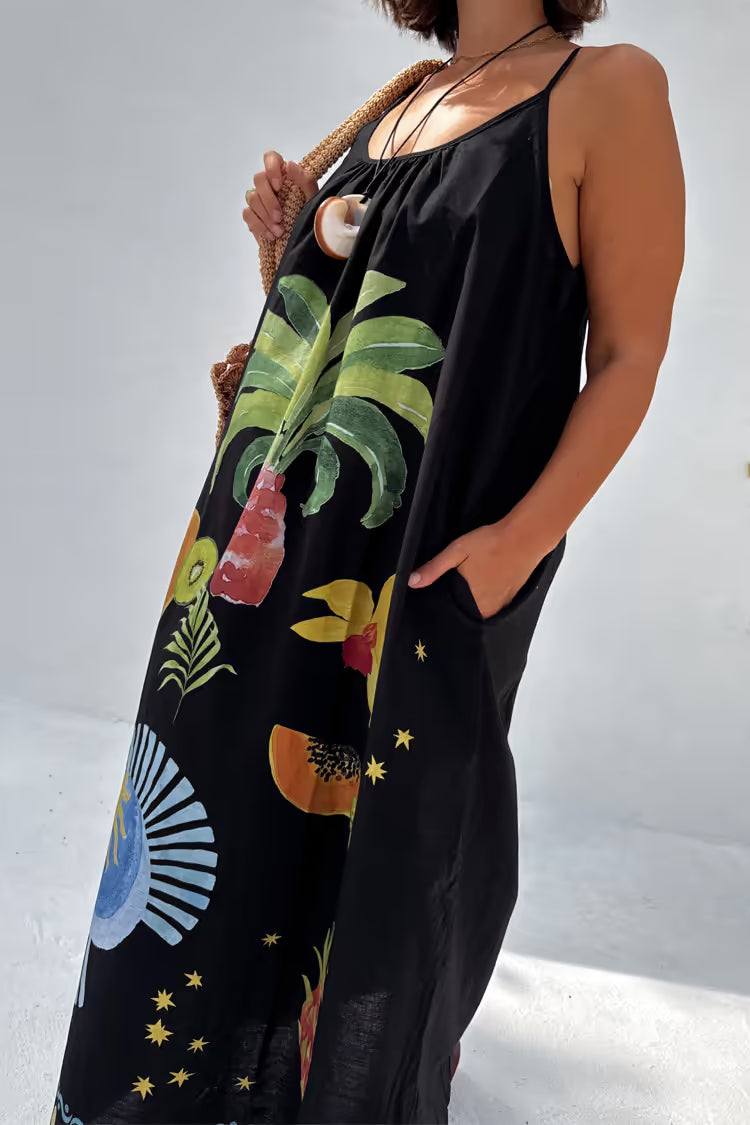 Never Fully Dressed - Black Rio Maxi Dress