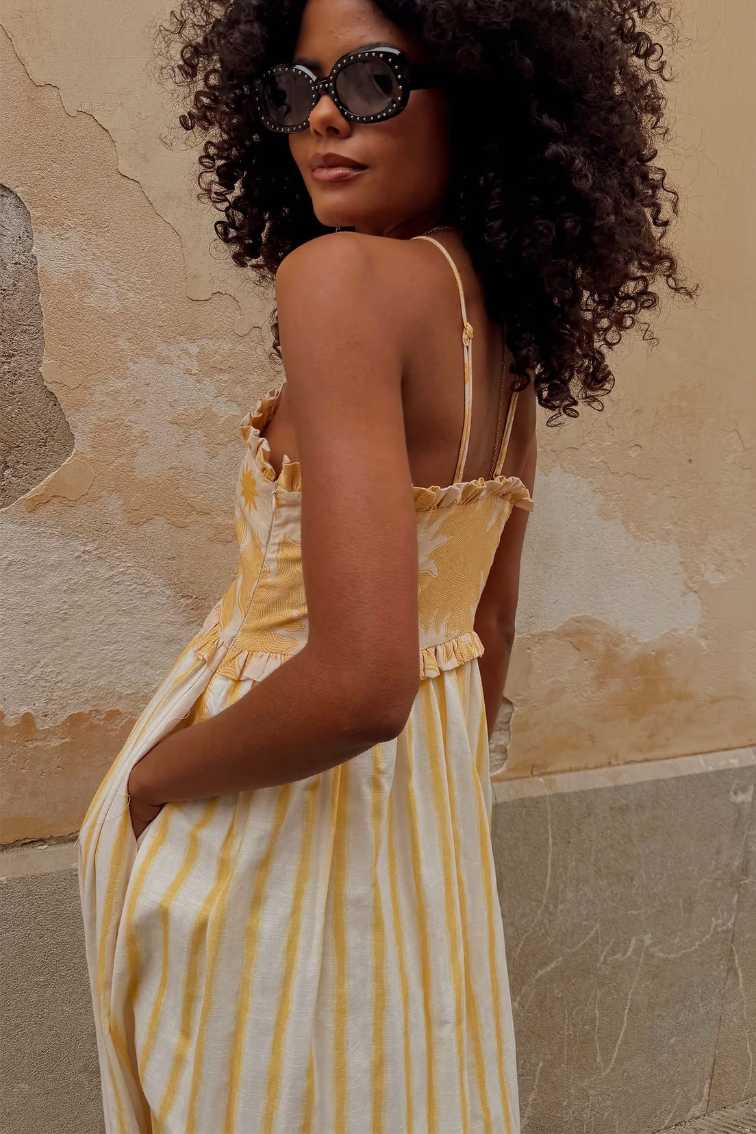 Never Fully Dressed Ashley Dress - Yellow Stripe