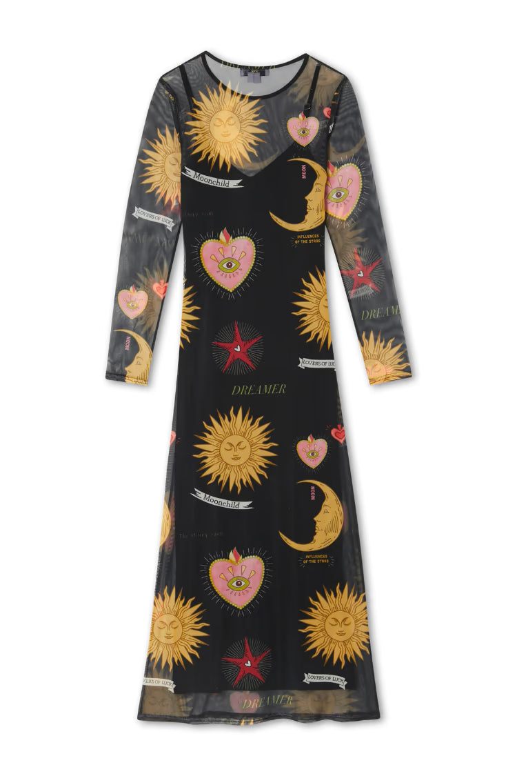 Never Fully Dressed  Mesh Dress - Black Mystical