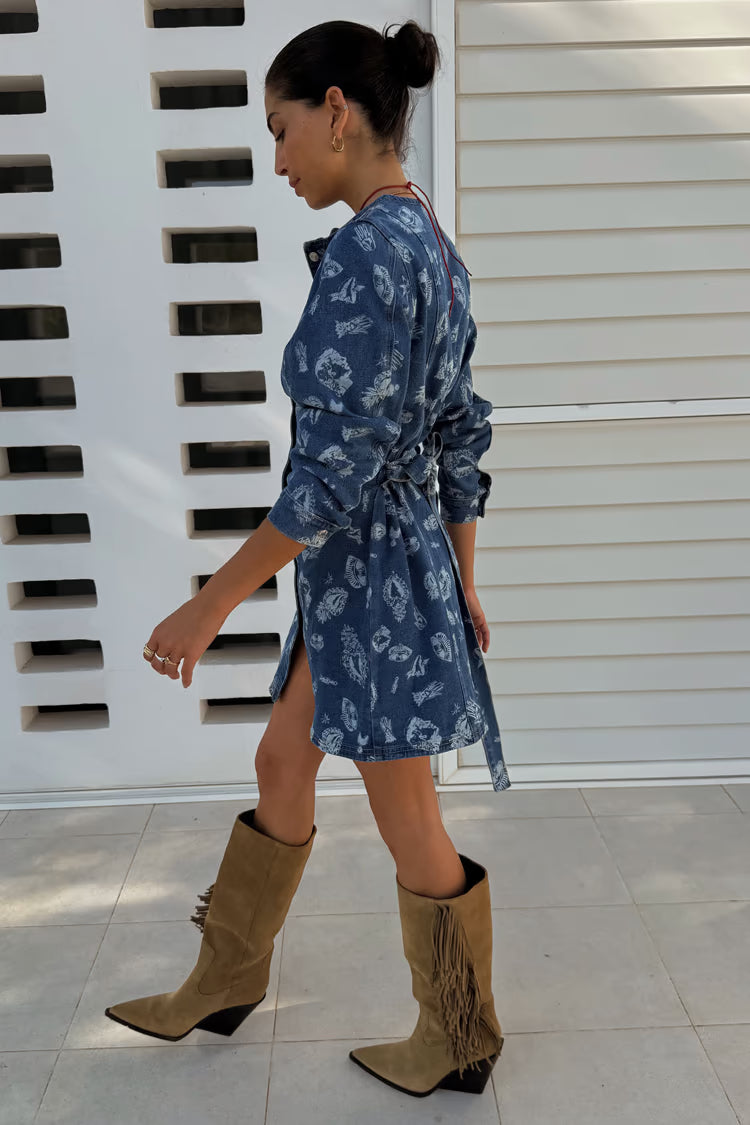 Never Fully Dressed - Denim Deloris Mini Dress