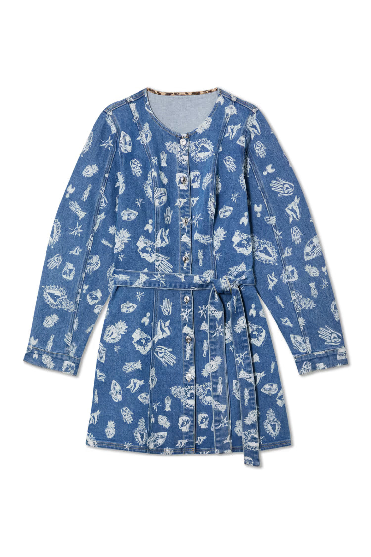 Never Fully Dressed - Denim Deloris Mini Dress