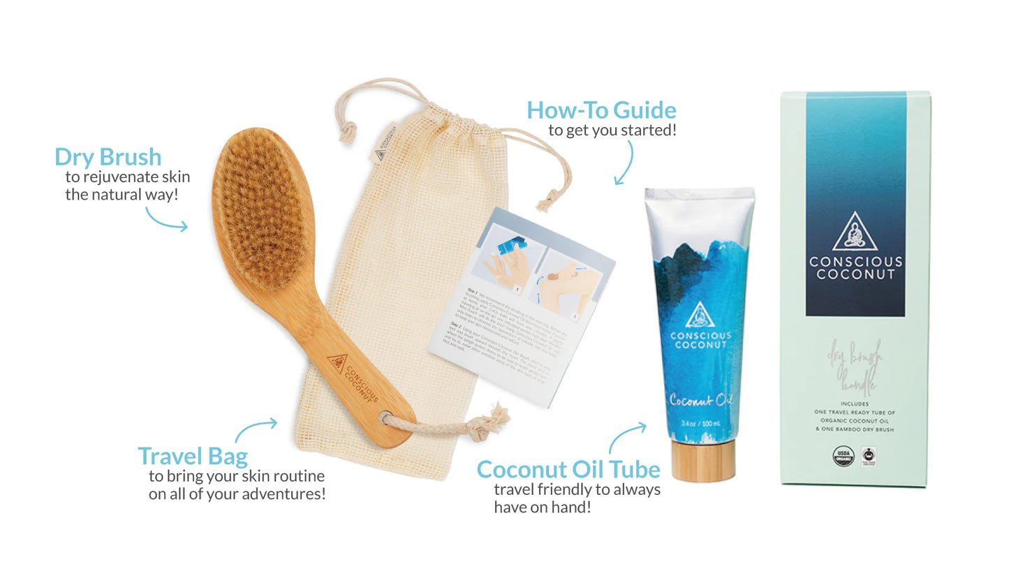 Conscious Coconut - Travel Dry Brush Bundle