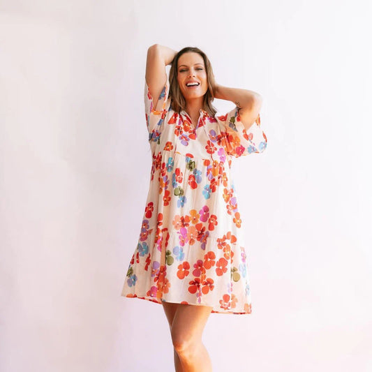 Sunshine Tienda Rainbow Flower Bondi Dress