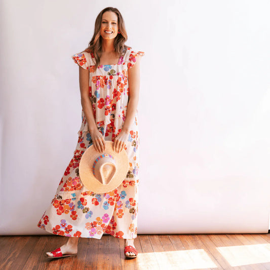 Sunshine Tienda Rainbow Flower Olla Dress