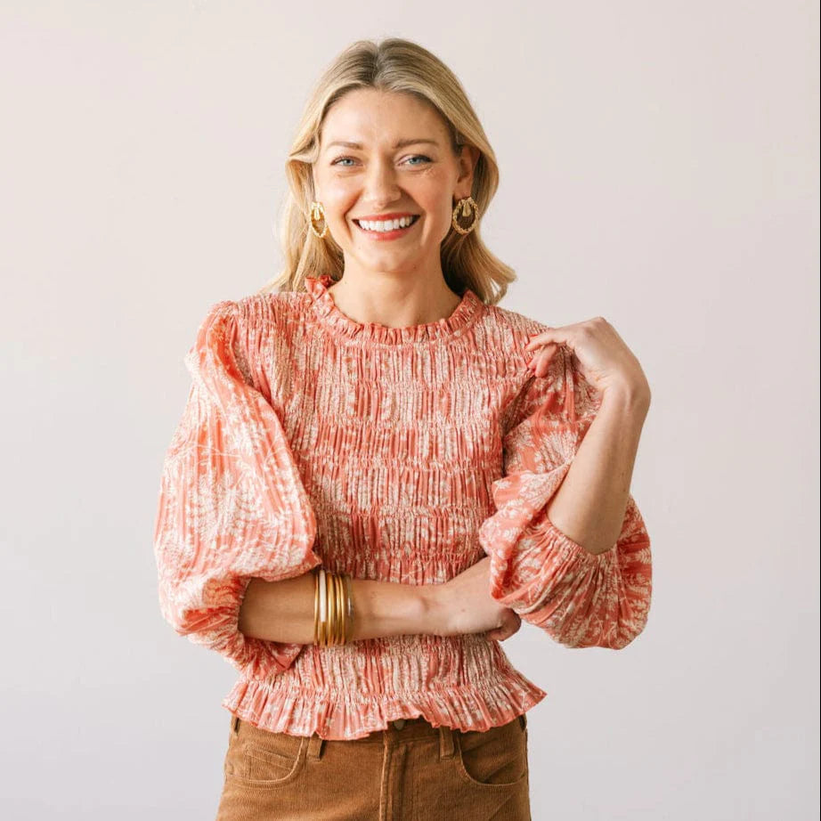 Sunshine Tienda Hali Top - Rose Gilded Palm