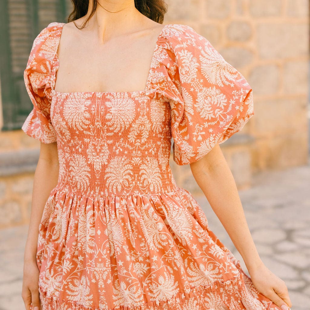 Sunshine Tienda Tula Dress - Rose Gilded Palm