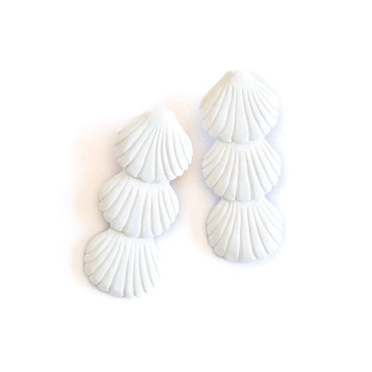 Sunshine Tienda - SUGAR CANE SEASHELL EARRINGS